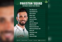 اسلام آباد (ٹی این ایس) ویسٹ انڈیز کے خلاف ٹیسٹ سیریز کے لیے پاکستانی اسکواڈ کا اعلان