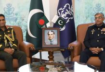 اسلام آباد (ٹی این ایس) سربراہ پاک بحریہ سے بنگلہ دیشی فوج کے پی ایس او کی ملاقات، مشترکہ مشقوں پر زور دیا