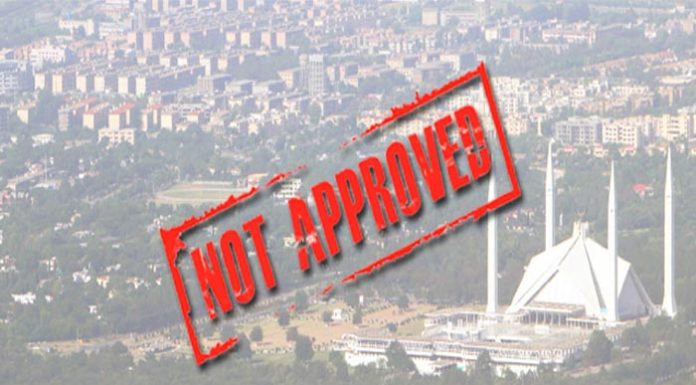 اسلام آباد (ٹی این ایس) عوام ہو جائیں ہوشیار،سی ڈی اے نے کر دیا خبردار، 99ہاوسنگ سوسائیٹرز کو غیر قانونی قرار دیدیا گیا،مالکان کے نام ای سی ایل میں ڈالنے کا فیصلہ