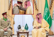 راولپنڈی (ٹی این ایس) چیف آف ڈیفنس فورسز فیلڈ مارشل سید عاصم منیر کو سعودی عرب کا اعلیٰ ترین قومی اعزاز عطا