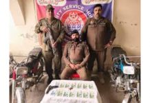 راولپنڈی (ٹی این ایس) ڈکیتی و موٹر سائیکل چوری کی وارداتوں میں ملوث گینگز کے خلاف کارروائیاں، 3 گینگز کے 6 افراد گرفتار