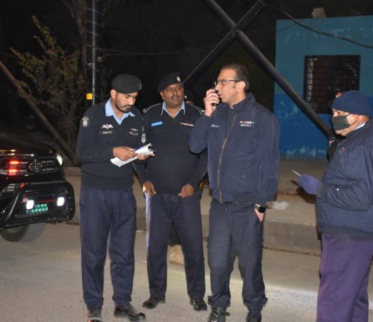 اسلام آباد (ٹی این ایس) ایس ایس پی انوسٹی گیشن محمد عثمان طارق بٹ سیکیورٹی کا جائرہ