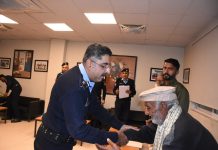 اسلام آباد (ٹی این ایس) آئی جی سید علی ناصر رضوی کا اوپن ڈور پالیسی کے تحت “کھلی کچہری کا انعقاد