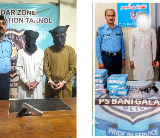 اسلام آباد (ٹی این ایس) پولیس کا جر ائم کے انسداد اور جرائم پیشہ عناصر کی گرفتاری کیلئے موثر کریک ڈاون جاری