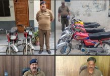 راولپنڈی (ٹی این ایس) راول ڈویژن پولیس کی ڈکیتی اور موٹر سائیکل چوری کی وارداتوں میں ملوث گینگز کے خلاف کارروائیاں، 2 گینگز کے 5 افراد گرفتار