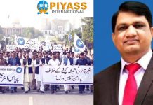 اسلام آباد (ٹی این ایس) پیاس انٹرنیشنل ہیومن رائٹس ‘ کا غیر قانونی شیشہ کیفے کے خلاف پرامن ‘پیس واک’ کا اعلان