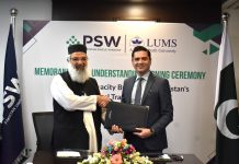 لاہور (ٹی این ایس) لمز اور پاکستان سنگل ونڈو کے درمیان تجارتی سہولت کاری میں پیشہ ورانہ صلاحیتوں اور تحقیق کے فروغ کے لیے مفاہمتی یادداشت