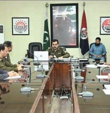راولپنڈی (ٹی این ایس) سی پی او حسن مشتاق سکھیرا کی زیر صدارت پولیس لائنز ہیڈکوارٹرز میں میٹنگ