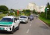 اسلام آباد (ٹی این ایس) پاکستان، سعودی عرب اور ترکیہ سے اظہارِ یکجہتی، اسلام آباد ٹریفک پولیس کا شاندار فلیگ مارچ