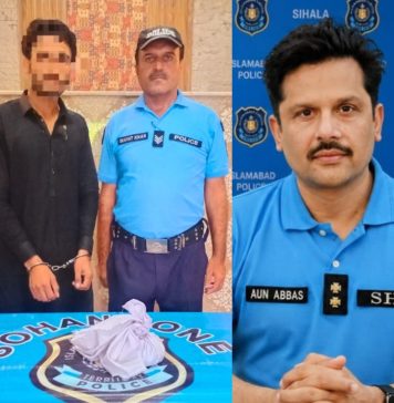 اسلام آباد (ٹی این ایس) ایس ایچ او تھانہ سہالہ عون عباس کی سربراہی میں پولیس ٹیم کا منشیات فروشاں کے خلاف کریک ڈاؤن جاری