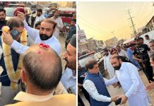 راولپنڈی (ٹی این ایس) لیڈی فاطمہ پارک کا افتتاح، وفاقی وزیر ریلوے حنیف عباسی کی آمد پر چیئرمین جنرل بس سٹینڈ عمران خان کا ساتھیوں سمیت شاندار استقبال