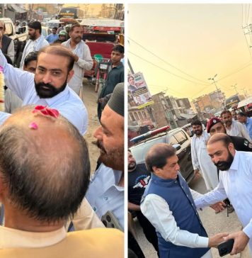 راولپنڈی (ٹی این ایس) لیڈی فاطمہ پارک کا افتتاح، وفاقی وزیر ریلوے حنیف عباسی کی آمد پر چیئرمین جنرل بس سٹینڈ عمران خان کا ساتھیوں سمیت شاندار استقبال