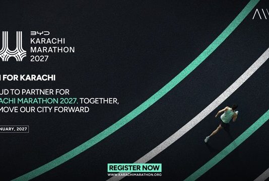 کراچی (ٹی این ایس) میگا موٹر نے BYD کراچی میراتھن 2027 کے لیے شراکت داری کی تجدید کر دی، خواتین ایتھلیٹس کی تربیت کے لیے ’شی رنز‘ پروگرام کا اعلان