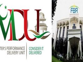 PMDU receives report regarding performance of FBR officials
