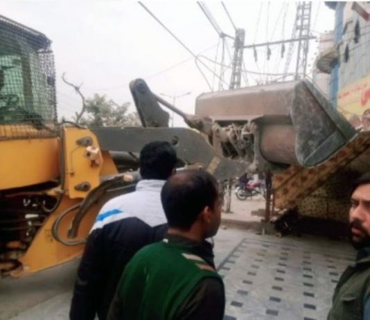 The Capital Development Authority (CDA) administration in an operation against the land mafia on Lehtrar Road right of way demolished several encroachments