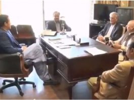 Members of National Assembly Raja Riaz Ahmed, Raza Nasrullah Ghuman and Khurram Shehzad called on Prime Minister Imran Khan in Islamabad on Tuesday