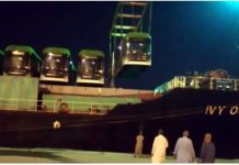 40 buses of Green Line Rapid Bus Service project arrive at Karachi port