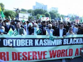 Kashmiris across the world observed Black Day today to convey rejection of India’s illegal occupation