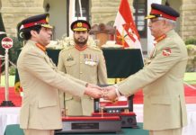 Lt Gen Nadeem Anjum hands over command of Karachi Corps to Lt Gen Saeed