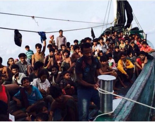 Stricken boat with over 100 Rohingya allowed to dock in Indonesia