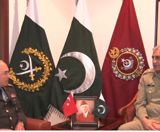 General Musa Avsever, Commander Turkish Land Forces called on General Qamar Javed Bajwa, Chief of Army Staff (COAS) at GHQ, today.