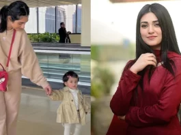 Sarah Khan and daughter Alyana stuns in fashionable outfits at airport