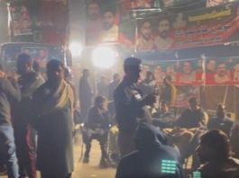 PTI workers gather at Lahore’s Zaman Park to resist Imran’s arrest