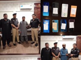 Karachi (TNS): SSP recovered stolen mobile phones from citizens in different areas of Karachi.