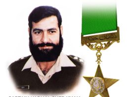 Rawalpindi (TNS) : Armed Forces of Pakistan, CJCsSC & Services Chiefs pay glowing tribute to Capt Karnal Sher Khan shaheed, Nishan-e-Haider, on his 24th Shahadat Anniversary today.