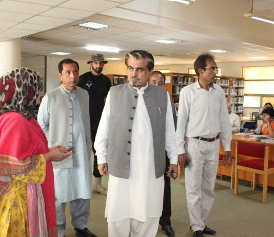 Islamabad (TNS) : Federal Minister Jamal Shah visits Aiwan-e-Quaid Building, Bagh-e-Shuhada site