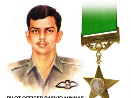 ISPR Rawalpindi (TNS) : Armed Forces of Pakistan, CJCsSC & Services Chiefs pay glowing tribute to Pilot Officer Rashid Minhas Shaheed, Nishan-e-Haider, on his 52nd Shahadat Anniversary today.