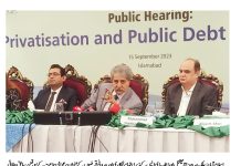ISLAMABAD (TNS) Public hearing organized by Public Services International (PSI) and FES on the topic of privatization and external debt was held at a local hotel in Islamabad,