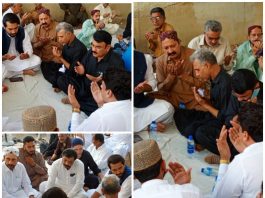 Karachi (TNS) Manghopir Town Chairman Haji Nawaz Brohi reached the resting place of Pakistan Peoples Party’s Jayale Adil Jagirani