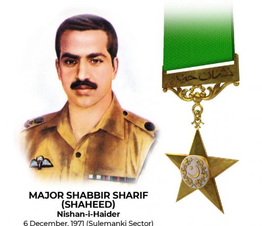 ISPR Rawalpindi (TNS) : Armed Forces of Pakistan, CJCsSC & Services Chiefs pay glowing tribute to Major Shabbir