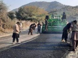 Haripur (TNS): * A project to change the destiny of Tanalo area Black topping work started from Swabi Meera on Shahrah Tanalo*