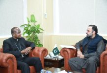Islamabad (TNS) Minister Salik, Vatican City envoy discuss growing trend of religious intolerance, promotion of interfaith harmony in world