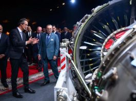 Nouaceur (TNS) HM the King presides over the ceremony to present and launch the construction works for the Safran group’s “aircraft engine” industrial complex