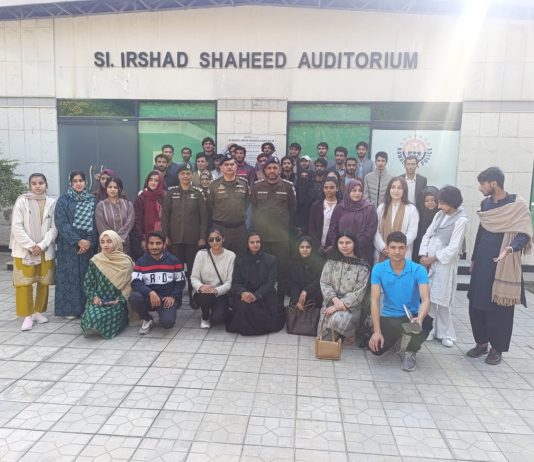 Rawalpindi (TNS) Workshop on briefing on Criminal Justice System at Rawalpindi Police Lines Headquarters, Quaid-e-Azam University students participated, DSP RIB Mirza Zaman Raza, DSP Admin and Inspector Homicide Investigation Unit gave lectures on various aspects of police work and policing