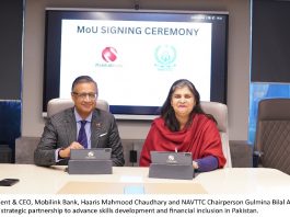 Islamabad (TNS) Mobilink Bank and NAVTTC Sign Strategic Partnership to Advance Skills Development, Financial Inclusion, and Women Empowerment Across Pakistan