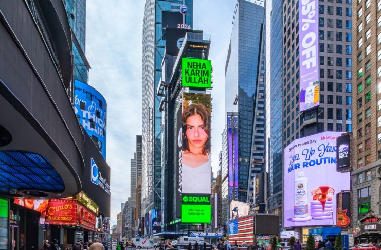Karachi (TNS) Neha Karim Ullah Lights Up New York’s Times Square as Spotify’s EQUAL Pakistan Ambassador for Q1 2026