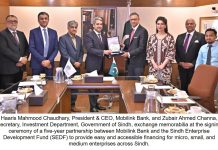 ISLAMABAD (TNS) Mobilink Bank, SEDF join forces to offer inclusive MSME financing for Sindh’s growth sectors