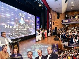 Lahore (TNS) The Asian Cultural Association of Pakistan, in collaboration with the Lahore Arts Council Alhamra, organized the prestigious 8th Asian Media & Business Awards ceremony at Alhamra Hall 1, Mall Road, Lahore