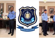 Islamabad (TNS): SP City Zone Dr. Ayaz Hussain organized a ceremony in honor of the SHOs and Muharrans of the City Zone who showed excellent professional performance.