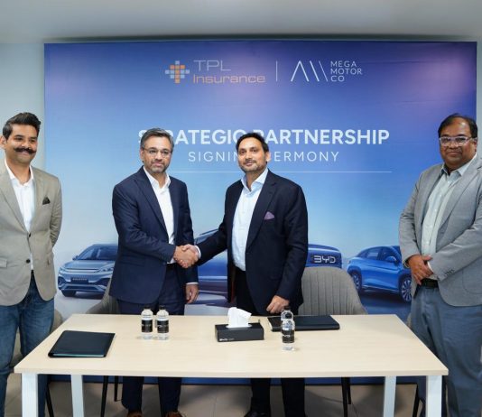 Karachi (TNS) : Mega Motor Company (MMC) and TPL insurance collaborate to launch MMC Cares for BYD Owners in Pakistan
