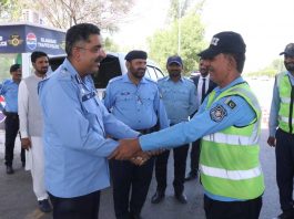 Islamabad (TNS) IGP Islamabad pays tribute to police officers for effective duty performance during Eid-ul-Adha