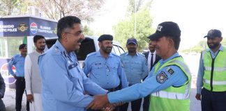 Islamabad (TNS) IGP Islamabad pays tribute to police officers for effective duty performance during Eid-ul-Adha