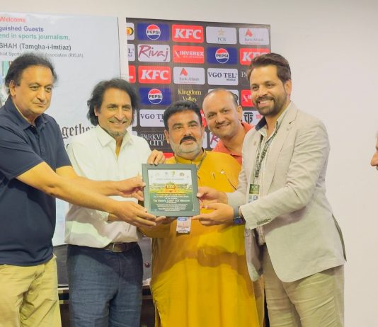 RAWALPINDI (TNS) Pakistan’s Milestone of 1,000 ODI Matches: Journalists Awarded ‘Excellence Awards’ by South Asian Sports Journalists Association RAWALPINDI