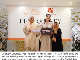 Lahore (TNS) Mobilink Bank, Depilex Smileagain Foundation Empower Women Burn Survivors through Sustainable Mobility