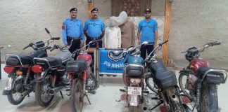 Islamabad (TNS) Two members of bike lifter gang arrested, stolen bikes recovered