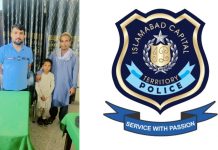Islamabad (TNS) Police reunite missing children with his family
